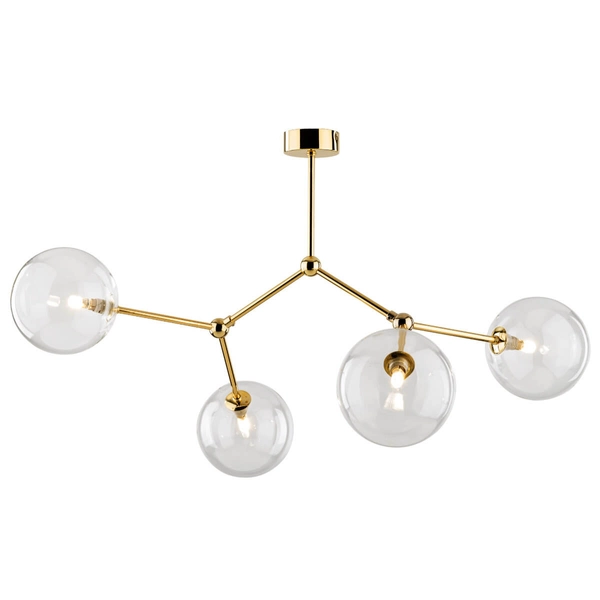 Natynkowa lampa Fairy 10070 bubbles metalowa przezroczysta złota