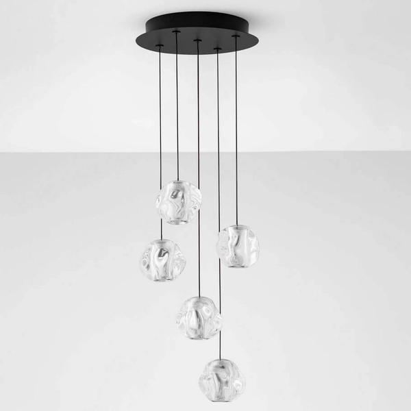 Lampa wisząca glamour CHEPEN LE44642 LED 25W 3000K czarna chrom