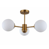 Złota lampa wisząca Roma LP-1345/3P GD Light Prestige szklane mleczne kule
