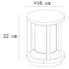 Stojąca lampka tarasowa CADIX 15804/22/30 Lucide IP65 czarna