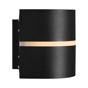 Półokrągła lampa ścienna Sibelis 2418311003 zewnętrzna IP44 czarna