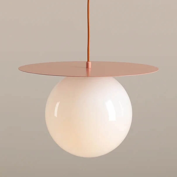 Wisząca lampa do salonu Loop 1125G11_L Aldex szklana kula koralowy