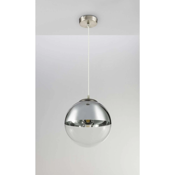 LAMPA wisząca VARUS 15853 Globo OPRAWA kula ball szklana chrom przezroczysta