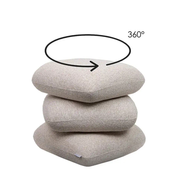 Pufa tkaninowa STONES beżowa KH1501100378 obrotowa wys. 40 cm