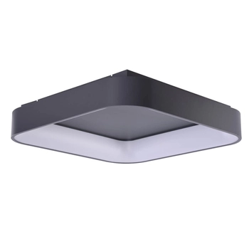 Szary plafon sufitowy Solvent LED 120W kwadratowy czarny