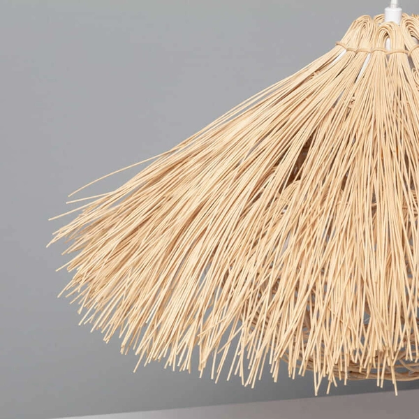 Lampa pleciona do salonu Boho ABR-NLW32-BH-E27 Abruzzo ratan naturalny