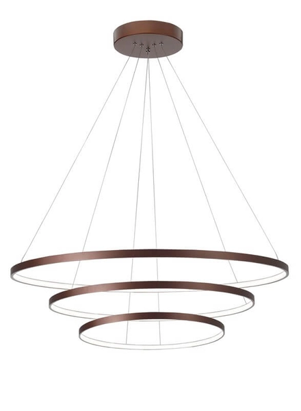 Okrągła lampa wisząca Banda nad stół LED 111W brązowa