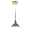 Lampa wisząca nad stół Hadano HAD0140-07 Dar Lighting zielona mosiądz