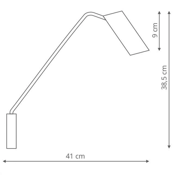 Kinkiet LAMPA ścienna FUTURO LP-17001/1WL WH Light prestige reflektorowa OPRAWA tuba na wysięgniku biała