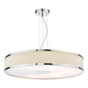 Okrągła lampa wisząca Alvaro ALV1733 materiałowa chrom kość słoniowa