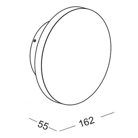 Okrągła ścienna lampa Pluto 622801103 Elkim LED 4W 3000K sypialniany czarny
