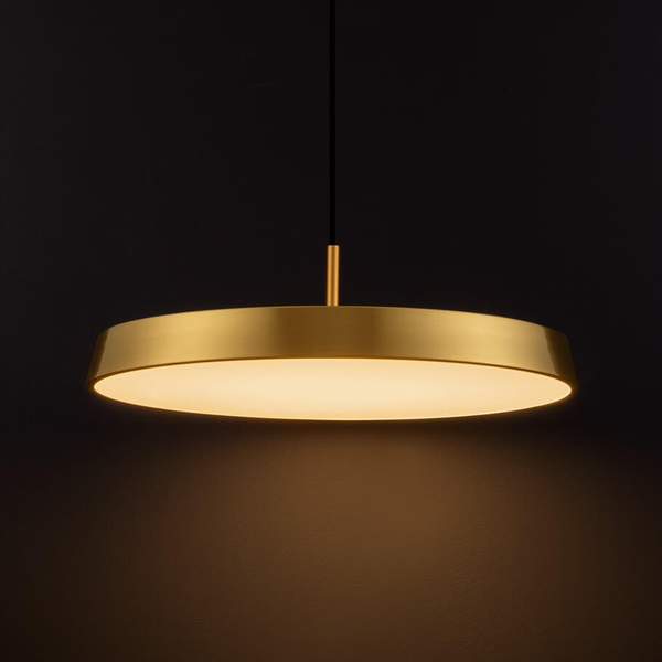 Wisząca lampa CORUNA LE44430 LED 37W 3000K dysk złota czarna