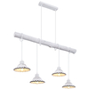 Prowansalska LAMPA wisząca JOWITA 54050-4H Globo metalowa OPRAWA zwis shabby biały czarny
