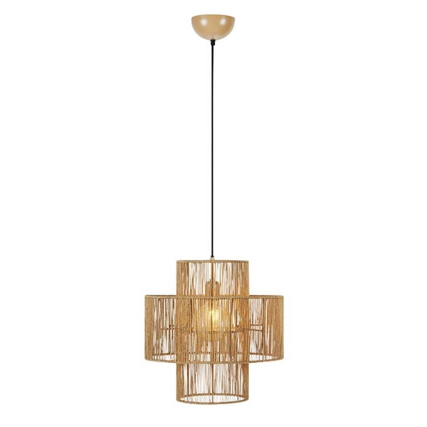 Lampa zwisająca Soga 108767 Markslojd juta metalowa do salonu naturalna