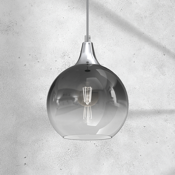 Wisząca lampa kulista Monte MLP8320 przydymiona srebrna
