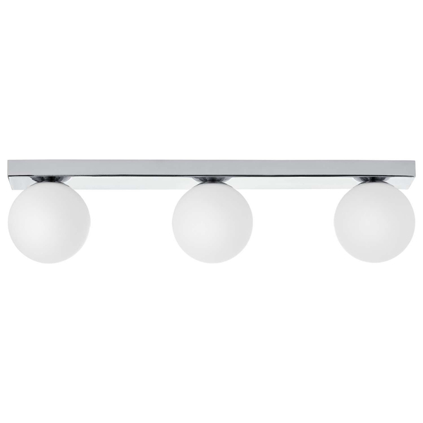 Plafon LAMPA sufitowa MIJA 10761303 Kaspa szklana OPRAWA kule balls na listwie modernistyczne chrom białe