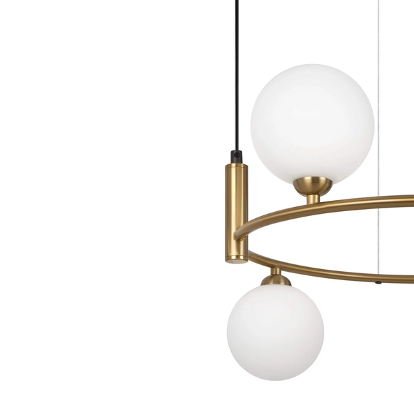 Wisząca lampa Ring MOD013PL-04BS1 pierścień balls mosiądz