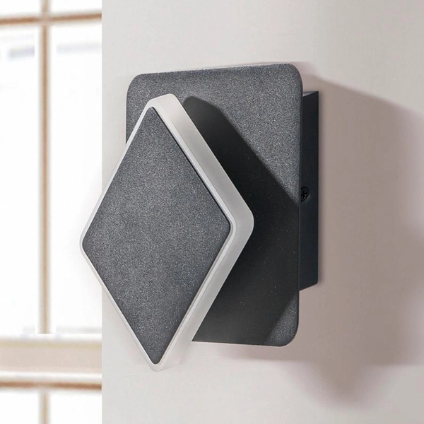 Kinkiet kwadratowy Onyx AZ3358 Azzardo LED 6W 3200K na korytarz czarny