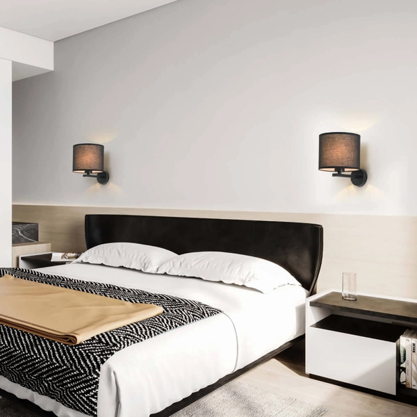 Abażurowa LAMPA ścienna CECINA LP-114/1W BK Light Prestige loftowa OPRAWA kinkiet czarny