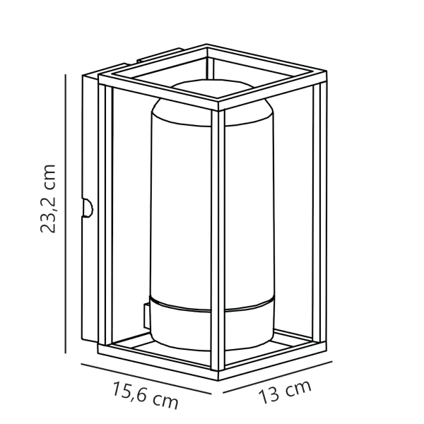 Elewacyjna lampa ścienna GRIFFIN 2218131047 IP44 przydymiony
