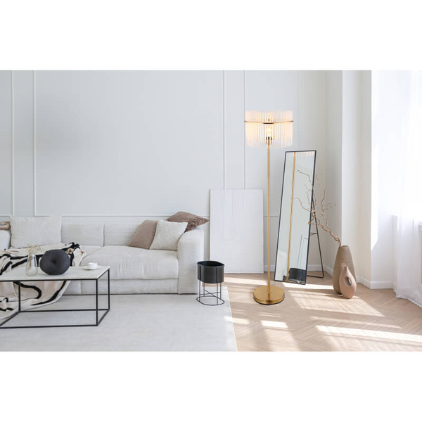 Podłogowa lampa do salonu GORLEY 15698SM glamour złota