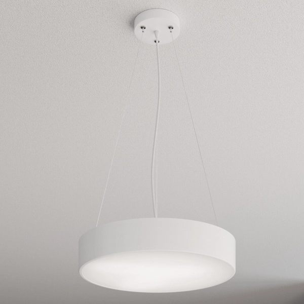 Zwisająca lampa Cleo 137623601094 Temar okrągła z czujnikiem ruchu biała