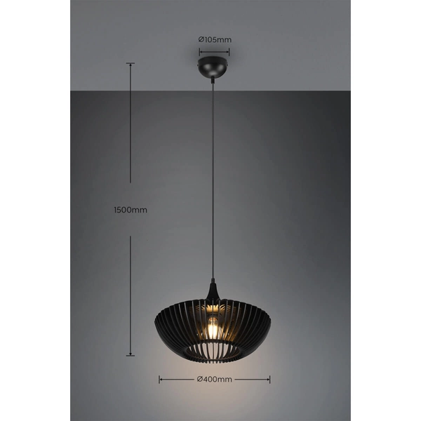 Wisząca lampa drewniana COLINO 315900132 nad stół czarny