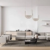 Jadalniana lampa wisząca 23164 LED 28W 3000K czarna szara