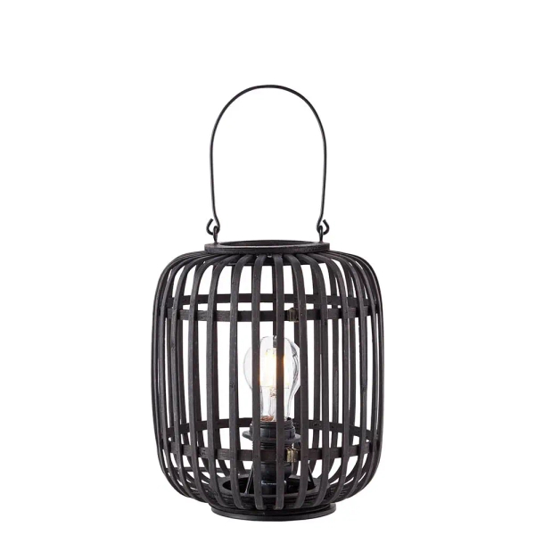 Bambusowa lampa nocna Mathias 101674 drewniany czarny