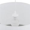 Wisząca lampa do salonu Rondo 3460 TK Lighting okrągła z tkaniny biała