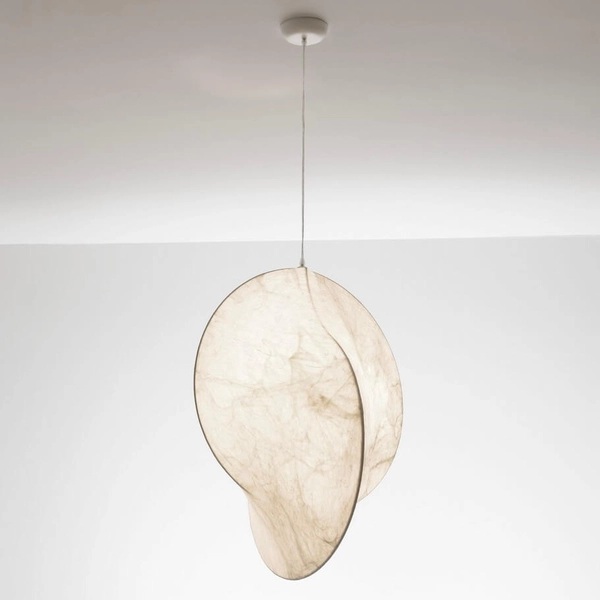 Wisząca lampa jedwabna CHANCAY LE44598 nad łóżko biała