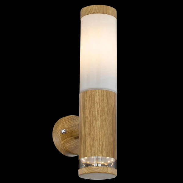 Nowoczesny kinkiet ogrodowy JAICY 34070 Globo ścienna tuba outdoor IP44 brązowa