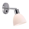 Regulowana lampa ścienna Ray 63191033 szklana biała chrom