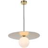 LAMPA wisząca SPOLETTO PND-201923-1 Italux modernistyczna OPRAWA metalowa ZWIS kula ball złota biała