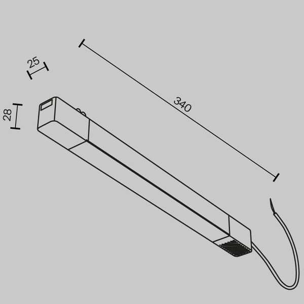 Magnetyczny zasilacz Radity TRA084DR-100W-1 LED 100W 48V podłużny biały