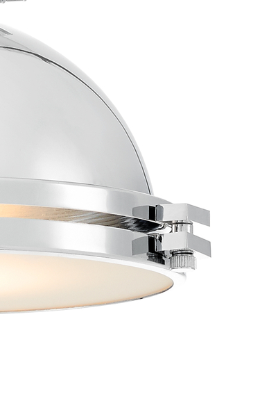 Industrialna LAMPA wisząca NAUTILIUS M 10262103 Kaspa metalowa OPRAWA na łańcuchu ZWIS okrągły chrom