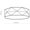 Geometryczny plafon Kantoor 1565 TK Lighting okrągły z tkaniny biały