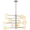Wisząca lampa salonowa sticks Sola ST-5020-12 Step szklane kule chrom