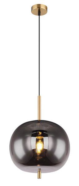 Wisząca lampa kulista Blacky 15345H 1MM mosiądz przydymiona