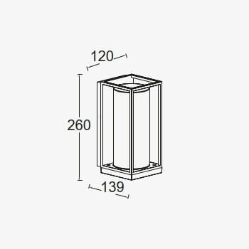 Kinkiet elewacyjny FLAIR 5288814012 Lutec IP44 loftowy metalowy czarny
