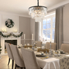 Lampa wisząca Cristal 7616 kryształy zwis przezroczysty czarny