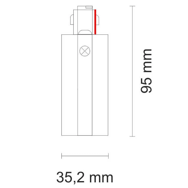 Lewe zasilanie 8106 Shilo do 3-fazowego szynoprzewodu białe