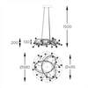 Kryształowa Lampa wisząca Maia MD3481-1S-3BCT LED 26W 3000-6000K czarny