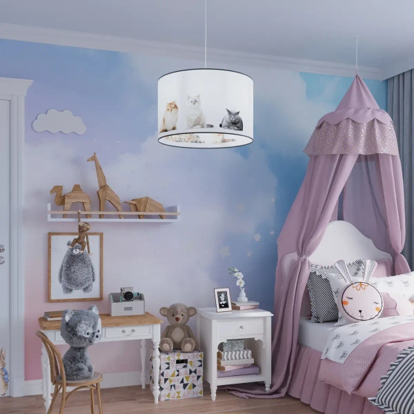 Wisząca lampa Koty SL.1420 Sollux pokój dziecięcy wielokolorowa