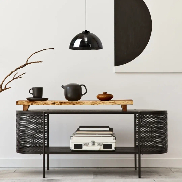 Kopułowa wisząca lampa GAMMA BLACK MLP1063 do jadalni czarny