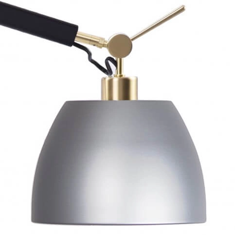 Kierunkowa lampa ścienna Zyta AZ4190+AZ2593 kinkiet do holu czarny szary