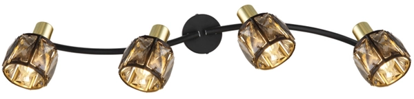 Sufitowa lampa Indiana 54357-4B reflektorki czarne przydymione