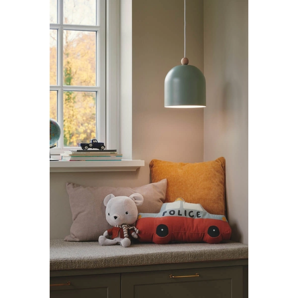 Wisząca lampa dziecięca GASTON 2412653023 zielony drewniany