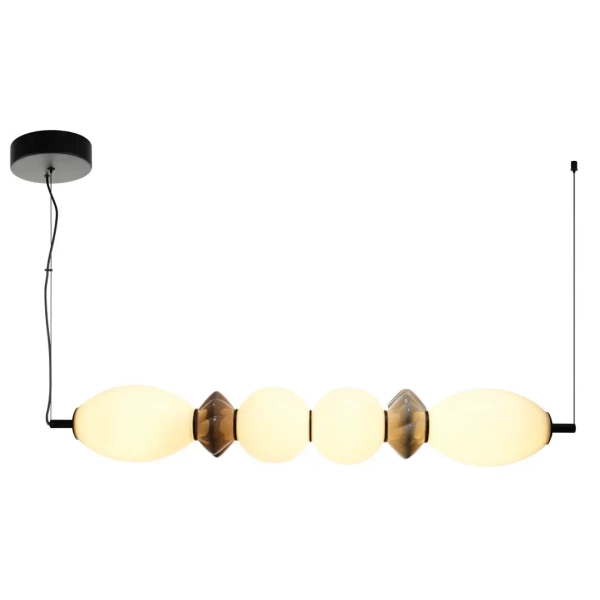 Ceramiczna lampa wisząca Balos PND-94921-4A-BK LED 23W 3000K brązowa biała