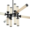 Żyrandol loftowy czarny bursztynowy QUADRO LED 36W 3000K RH115-12P amber